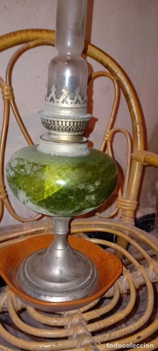 Antig&uuml;edades: QUINQU&Eacute; ANTIGUO CON SU CRISTAL - Foto 3