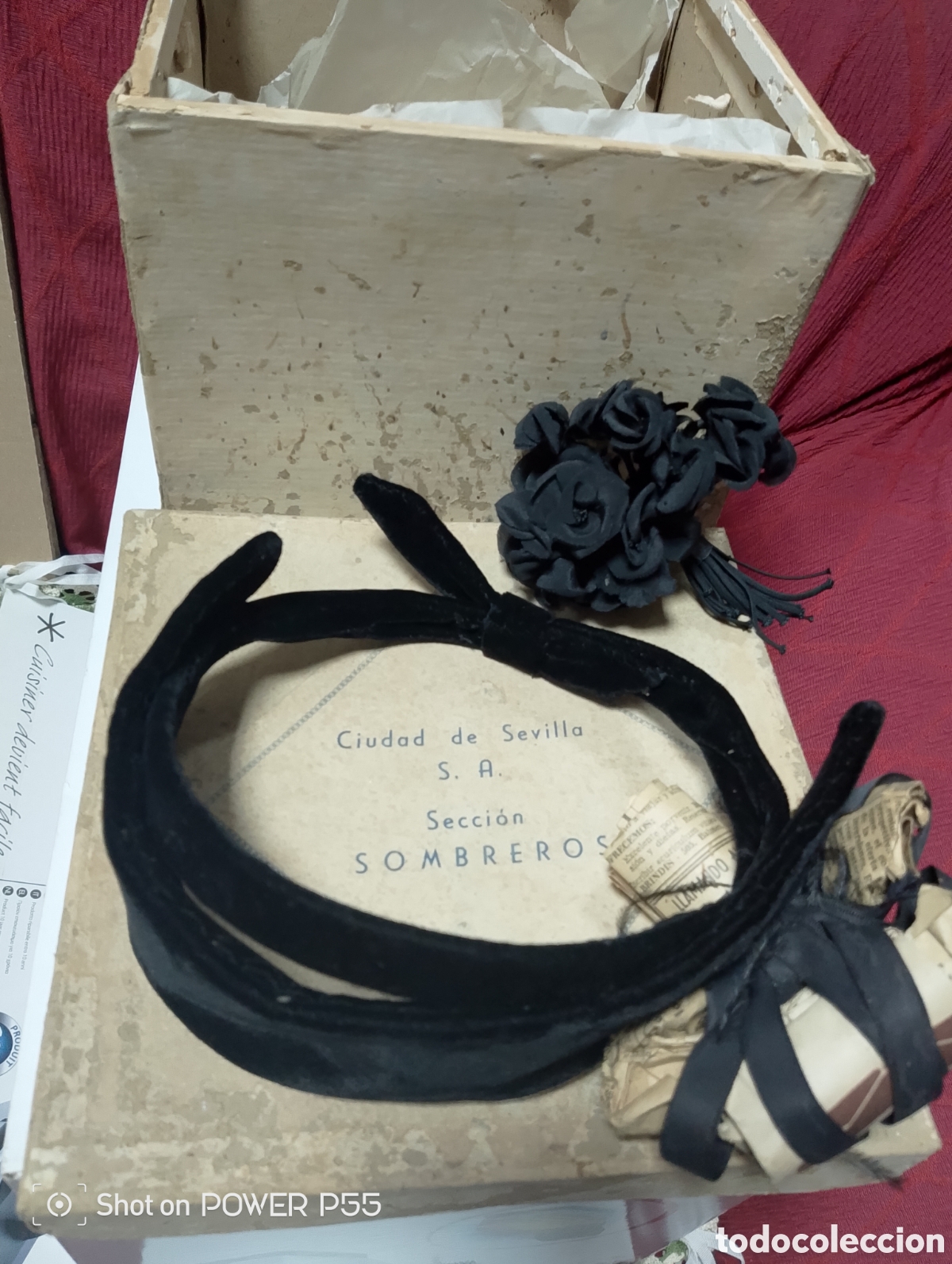Antig&uuml;edades: Diadema de terciopelo XIX - Foto 5