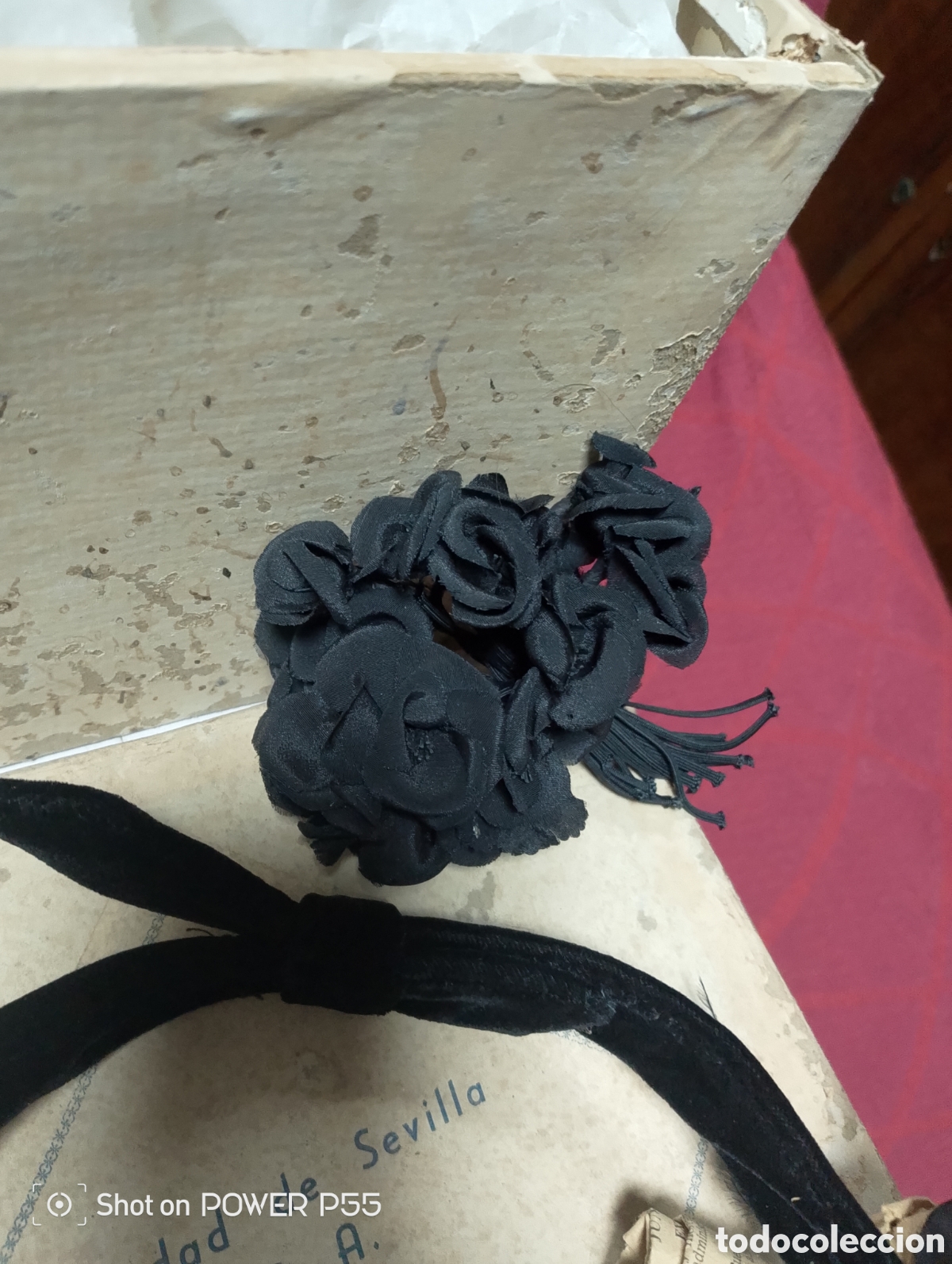 Antig&uuml;edades: Diadema de terciopelo XIX - Foto 9