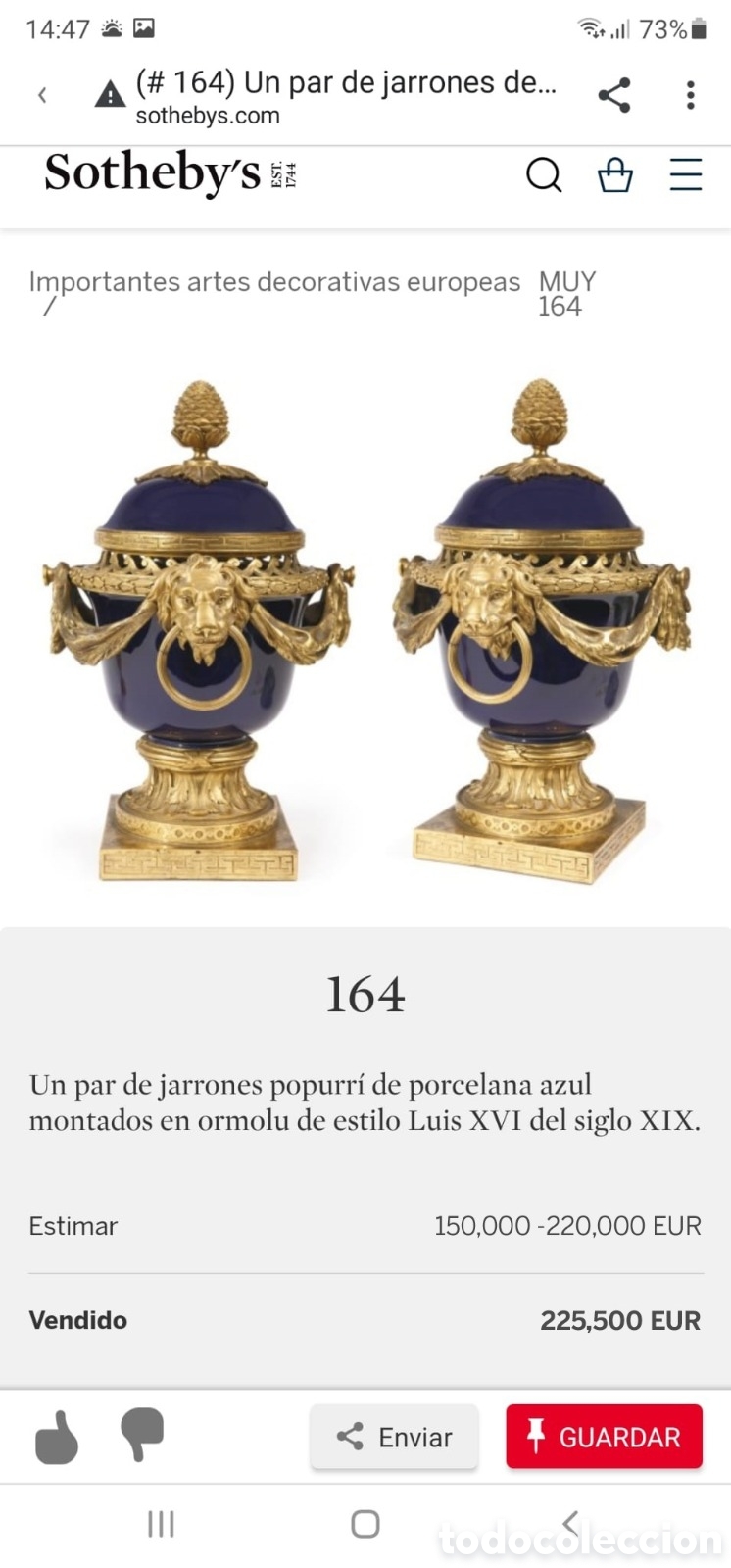 Antig&uuml;edades: Jarrones Dulac; Raingo Fr&egrave;res, Francia, s.&nbsp;XIX. - Foto 11
