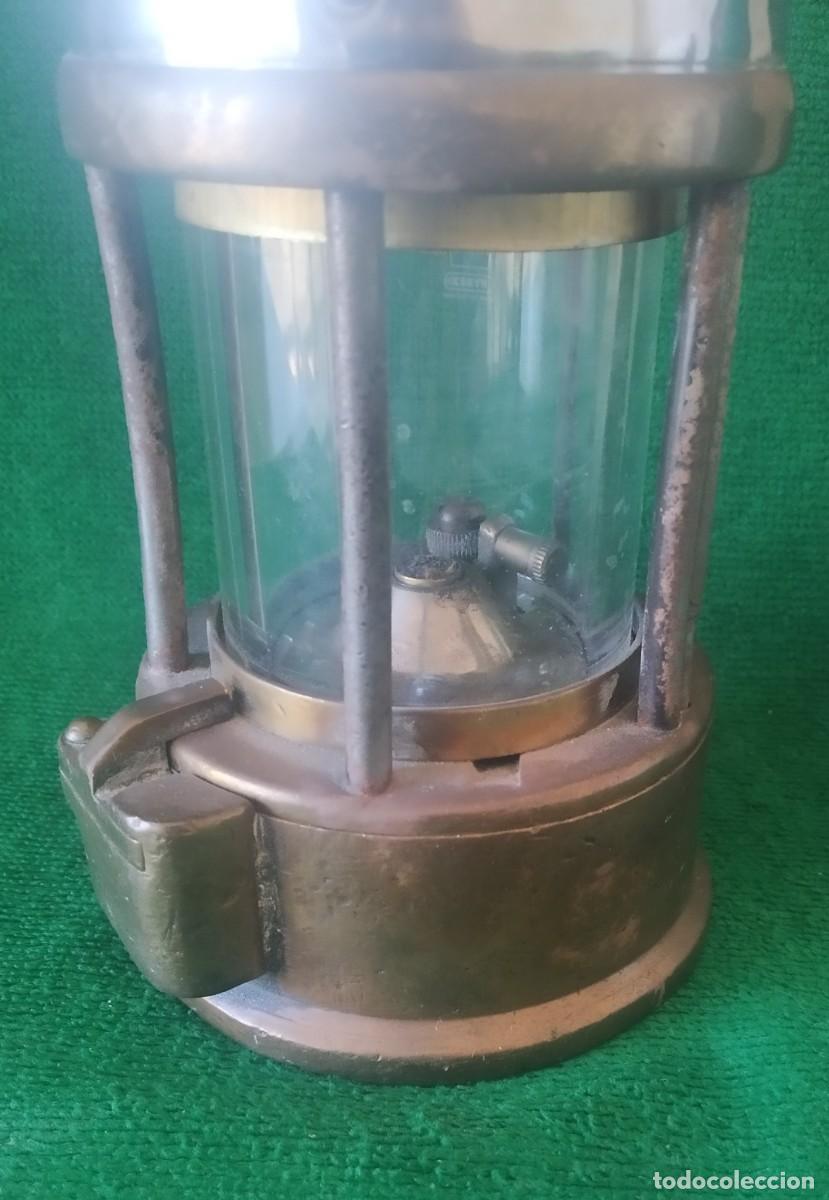 Antig&uuml;edades: LAMPARA FAROL MINERO. ECCLES. ENGLAND.* - Foto 8