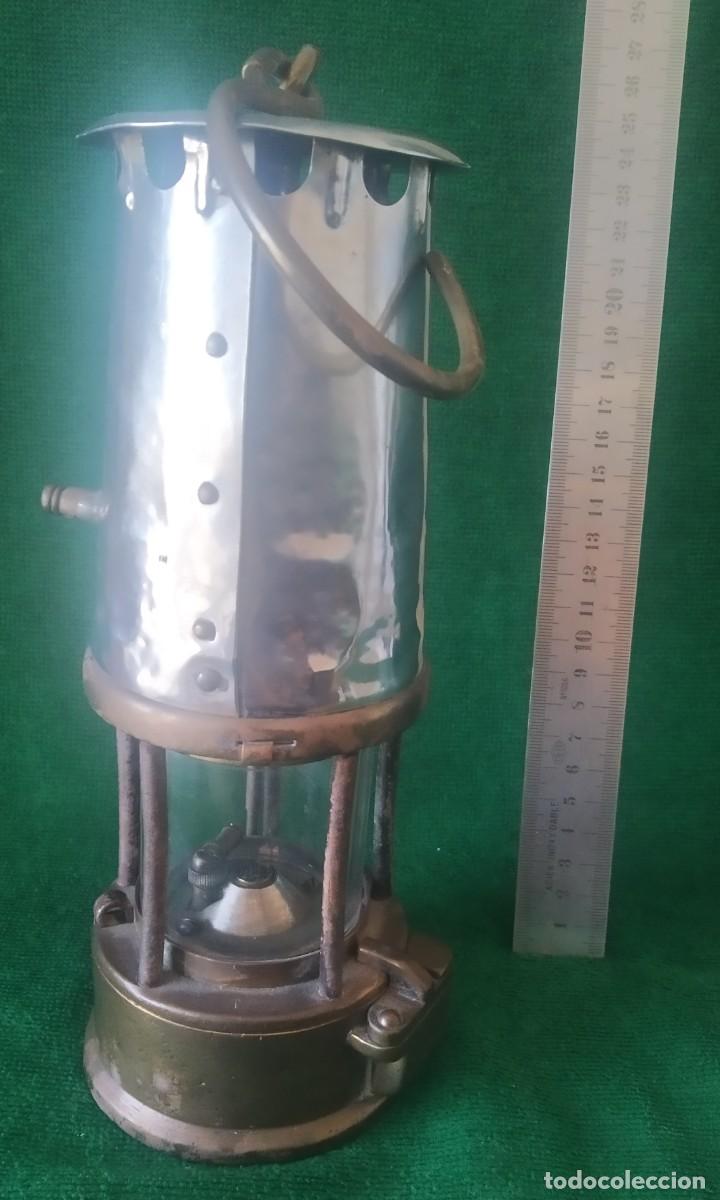 Antig&uuml;edades: LAMPARA FAROL MINERO. ECCLES. ENGLAND.* - Foto 9