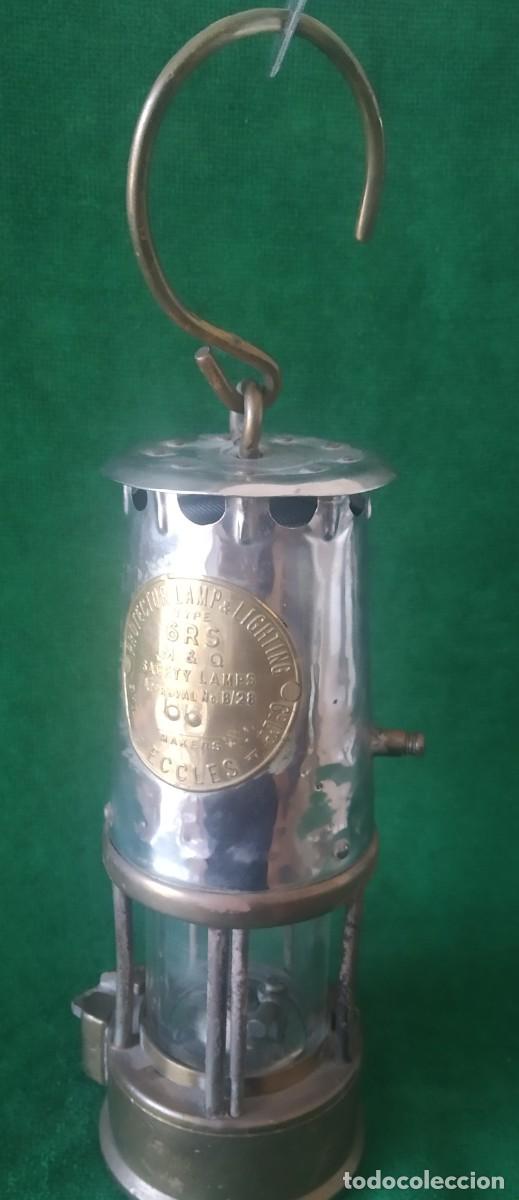 Antig&uuml;edades: LAMPARA FAROL MINERO. ECCLES. ENGLAND.* - Foto 12
