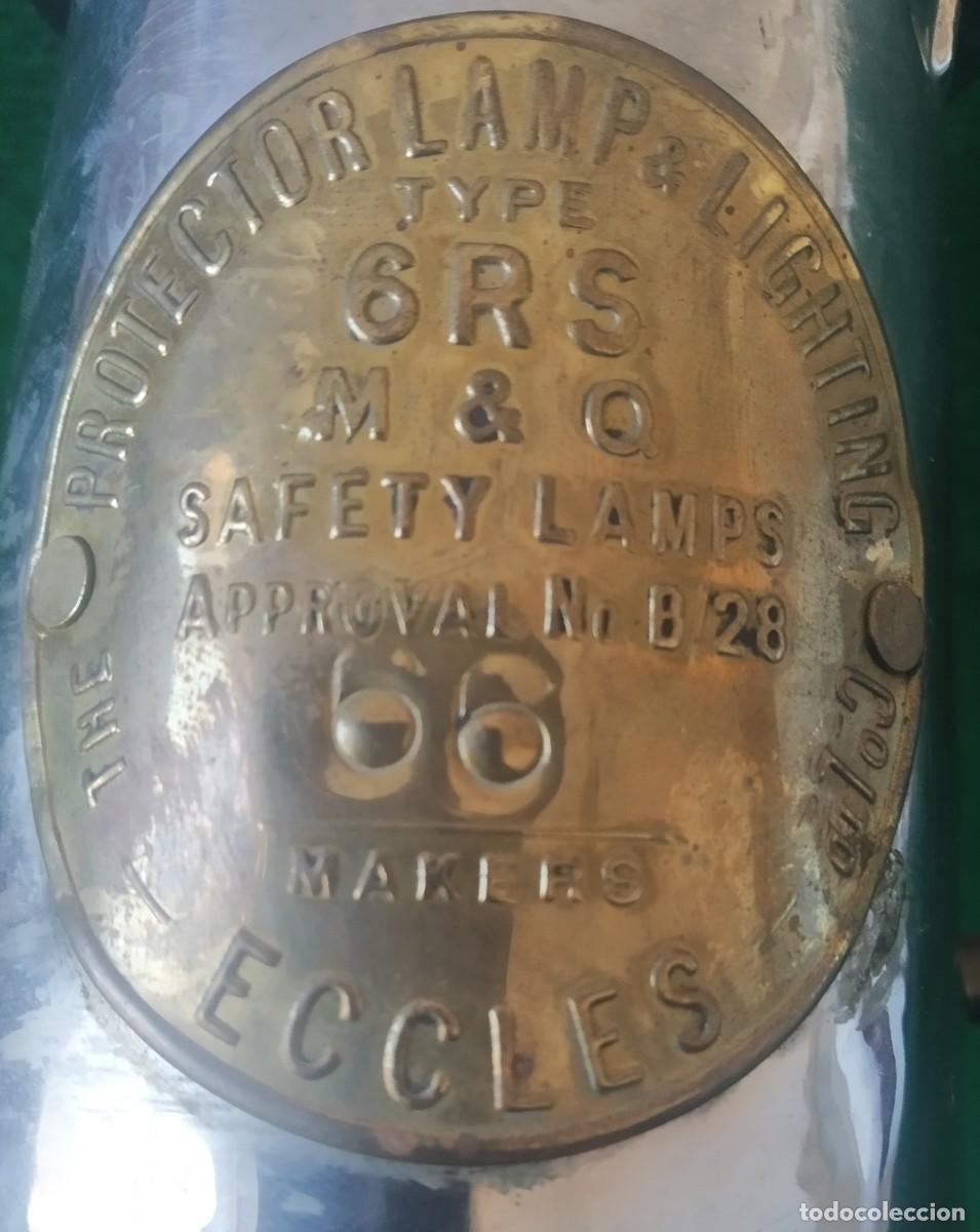 Antig&uuml;edades: LAMPARA FAROL MINERO. ECCLES. ENGLAND.* - Foto 13