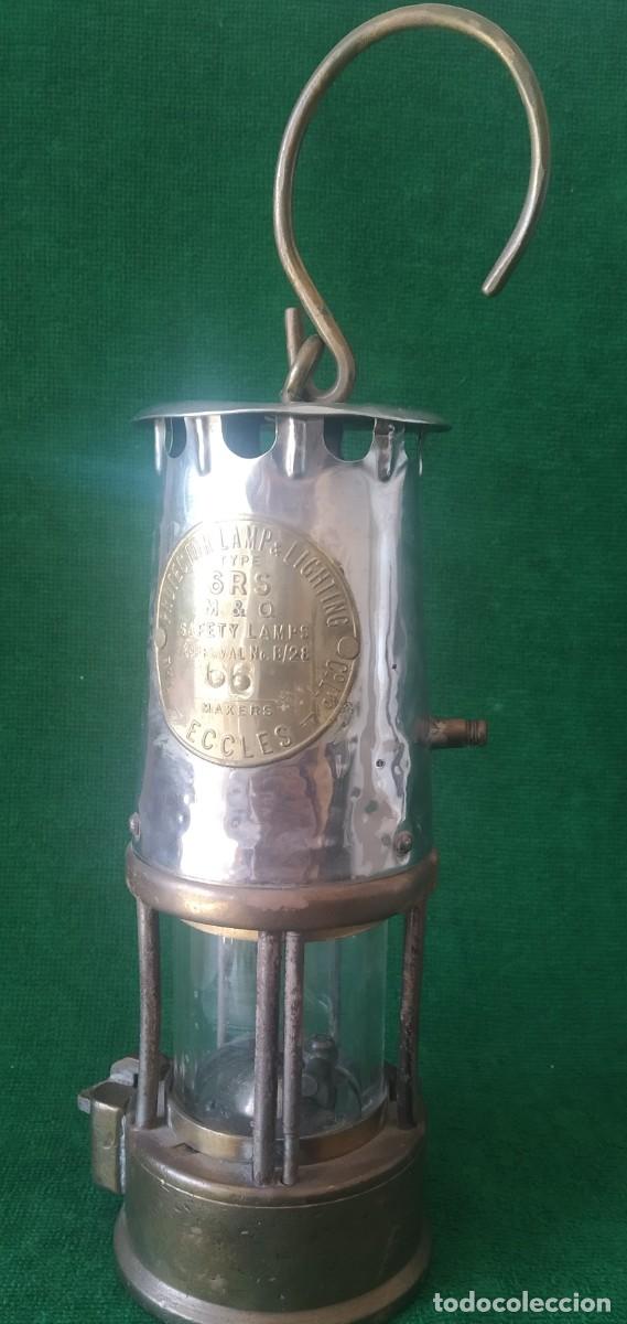 Antig&uuml;edades: LAMPARA FAROL MINERO. ECCLES. ENGLAND.* - Foto 14
