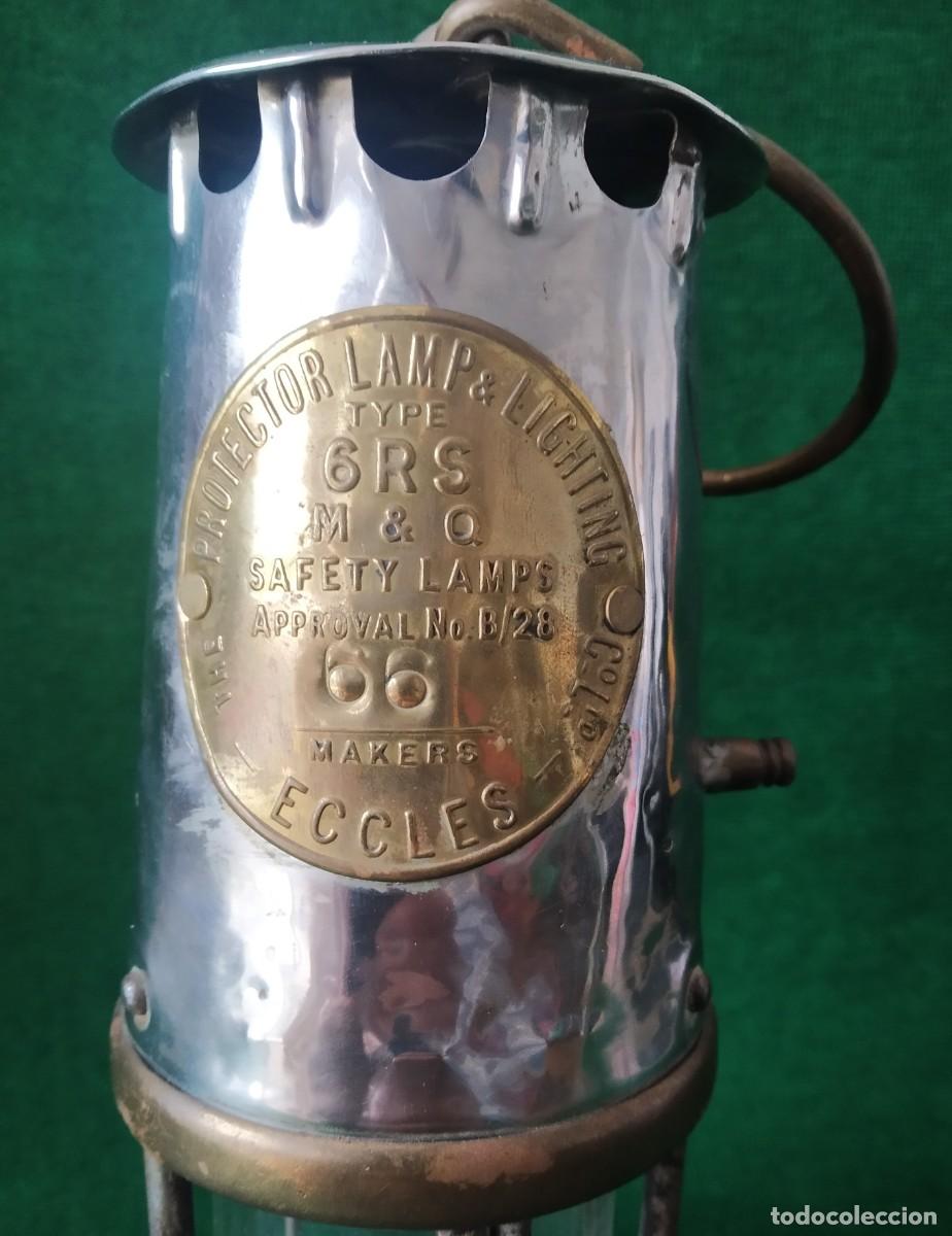 Antig&uuml;edades: LAMPARA FAROL MINERO. ECCLES. ENGLAND.* - Foto 18