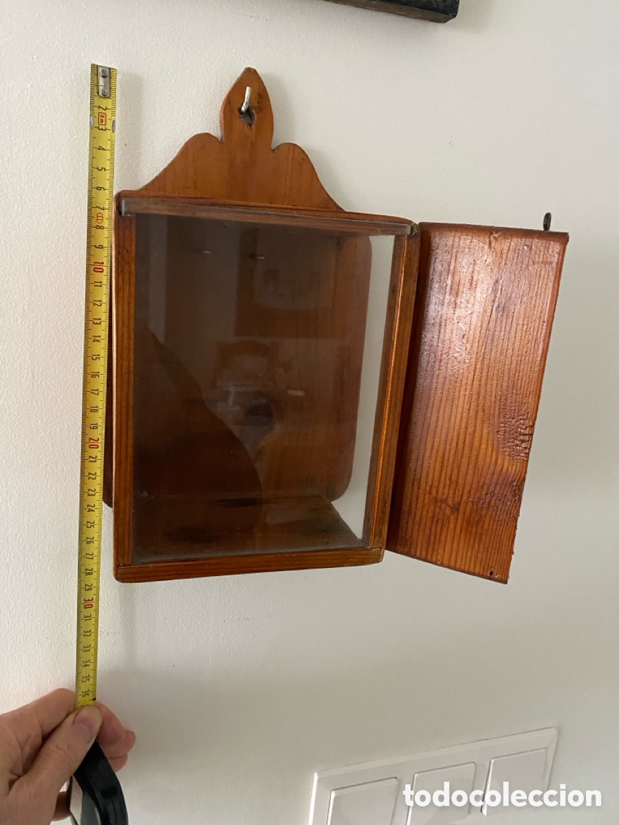 Antig&uuml;edades: Peque&ntilde;a hornacina capilla de madera - Foto 8
