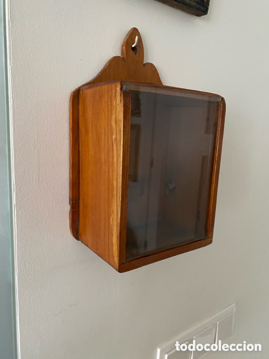 Antig&uuml;edades: Peque&ntilde;a hornacina capilla de madera - Foto 10