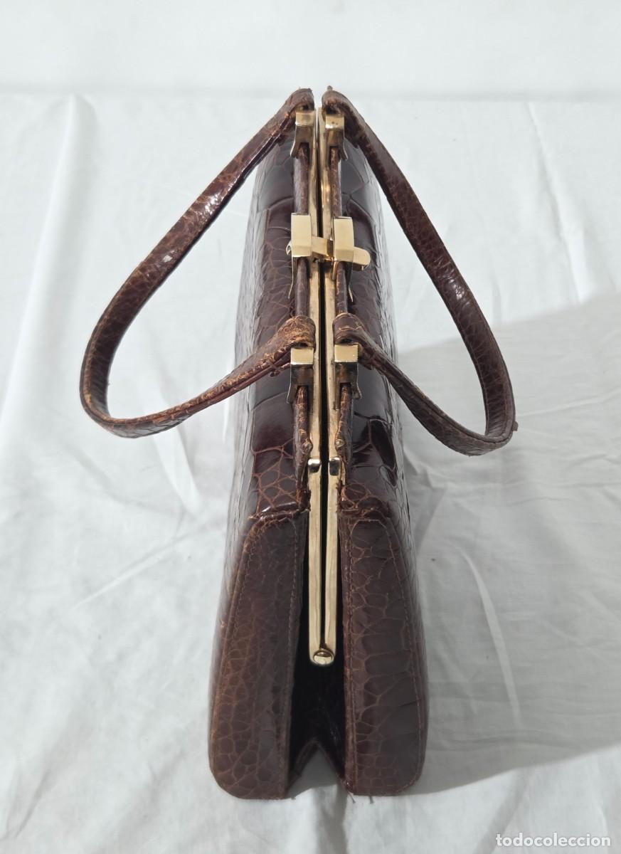 Antig&uuml;edades: Bolso de antebrazo piel de cocodrilo - Foto 4