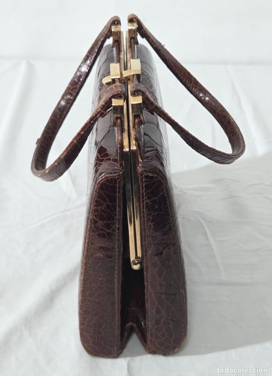 Antig&uuml;edades: Bolso de antebrazo piel de cocodrilo - Foto 7