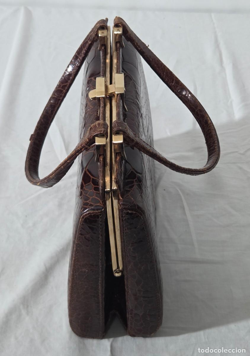 Antig&uuml;edades: Bolso de antebrazo piel de cocodrilo - Foto 8