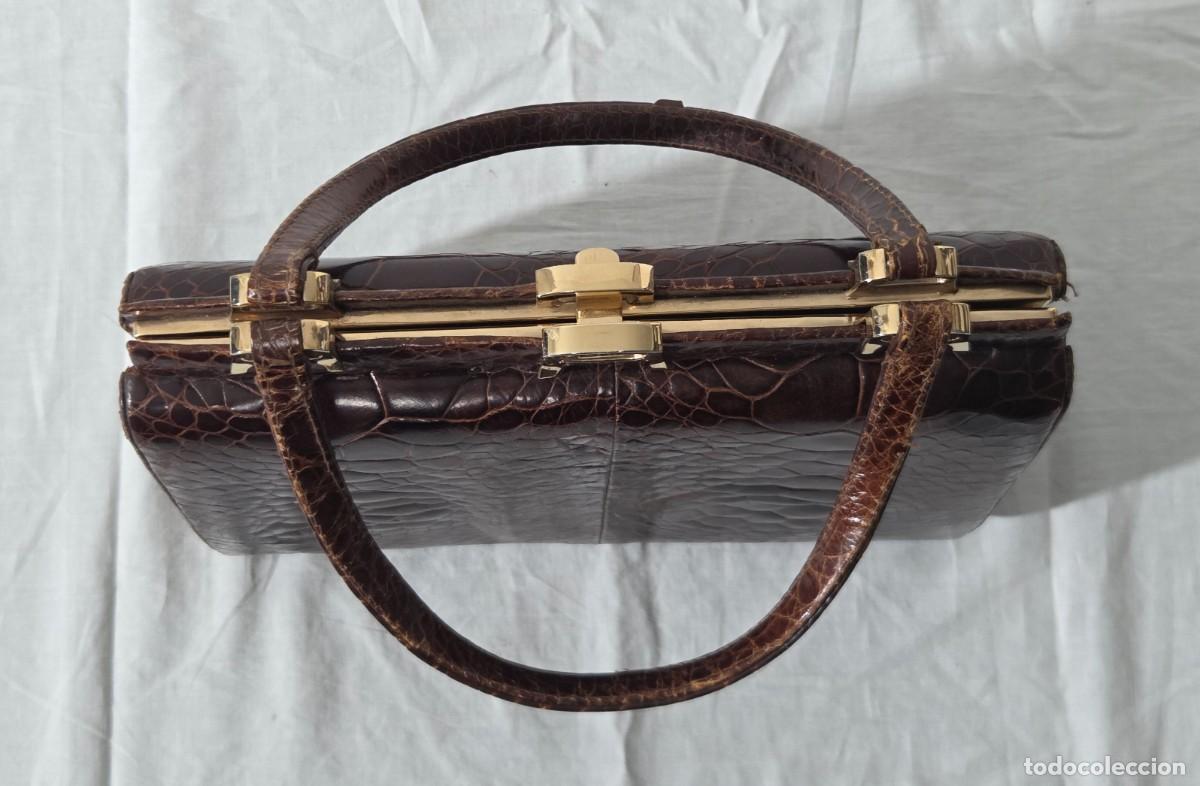 Antig&uuml;edades: Bolso de antebrazo piel de cocodrilo - Foto 9