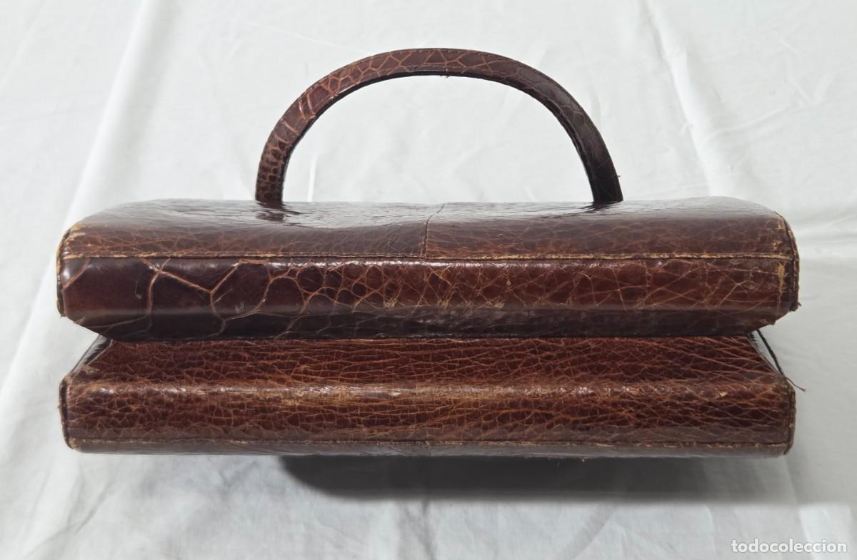 Antig&uuml;edades: Bolso de antebrazo piel de cocodrilo - Foto 10
