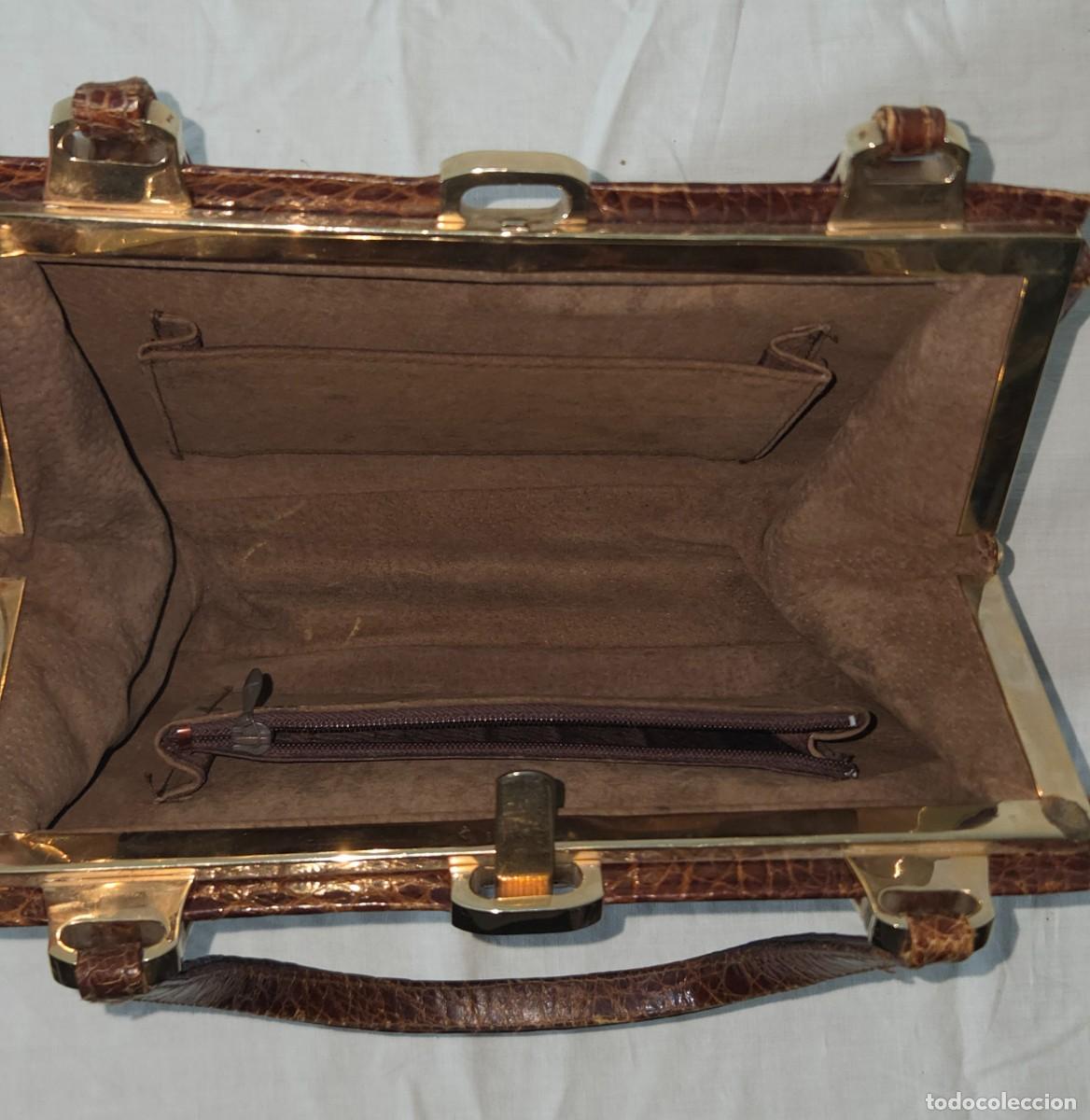 Antig&uuml;edades: Bolso de antebrazo piel de cocodrilo - Foto 11