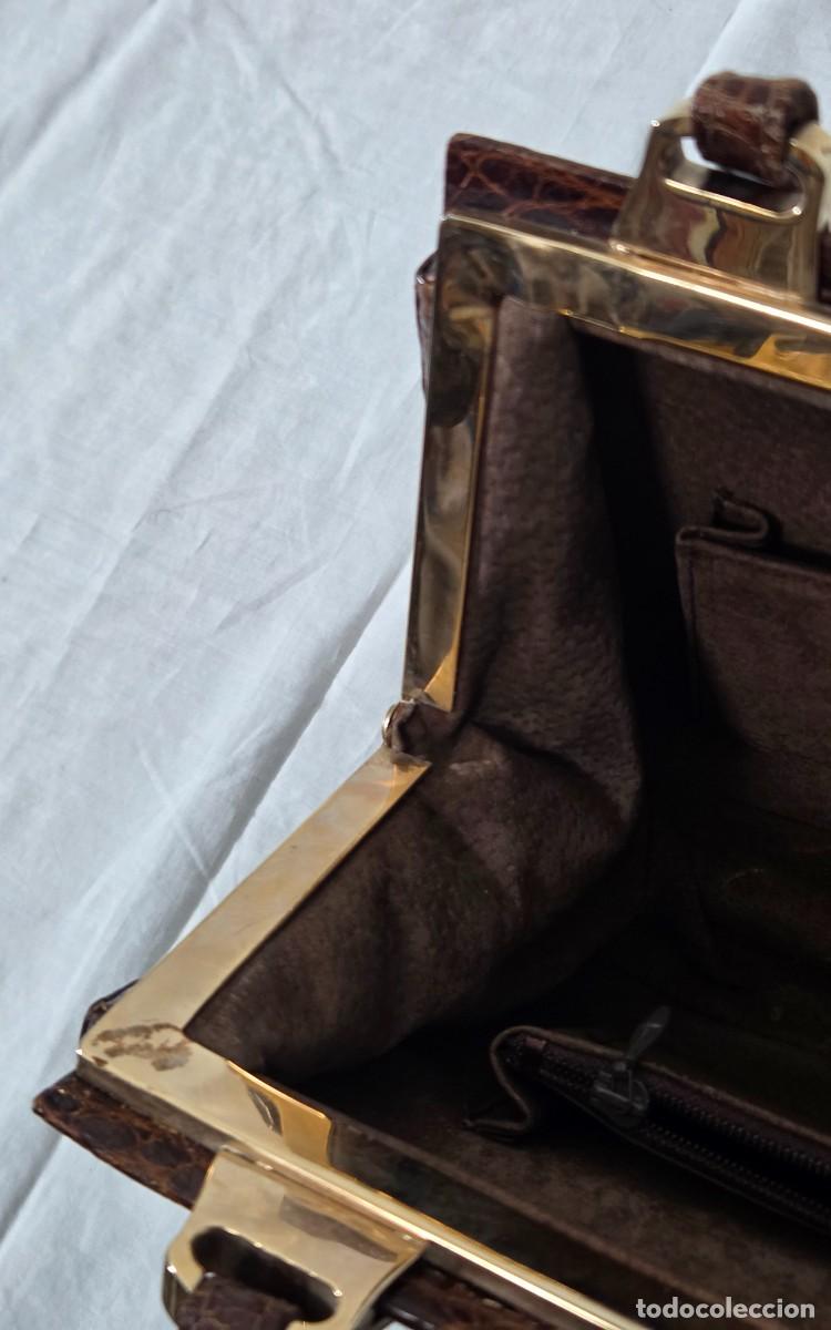 Antig&uuml;edades: Bolso de antebrazo piel de cocodrilo - Foto 12