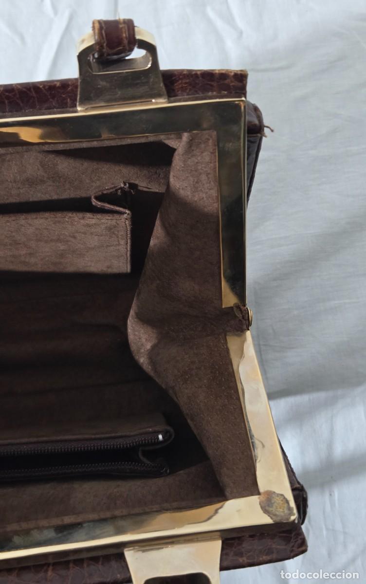 Antig&uuml;edades: Bolso de antebrazo piel de cocodrilo - Foto 13