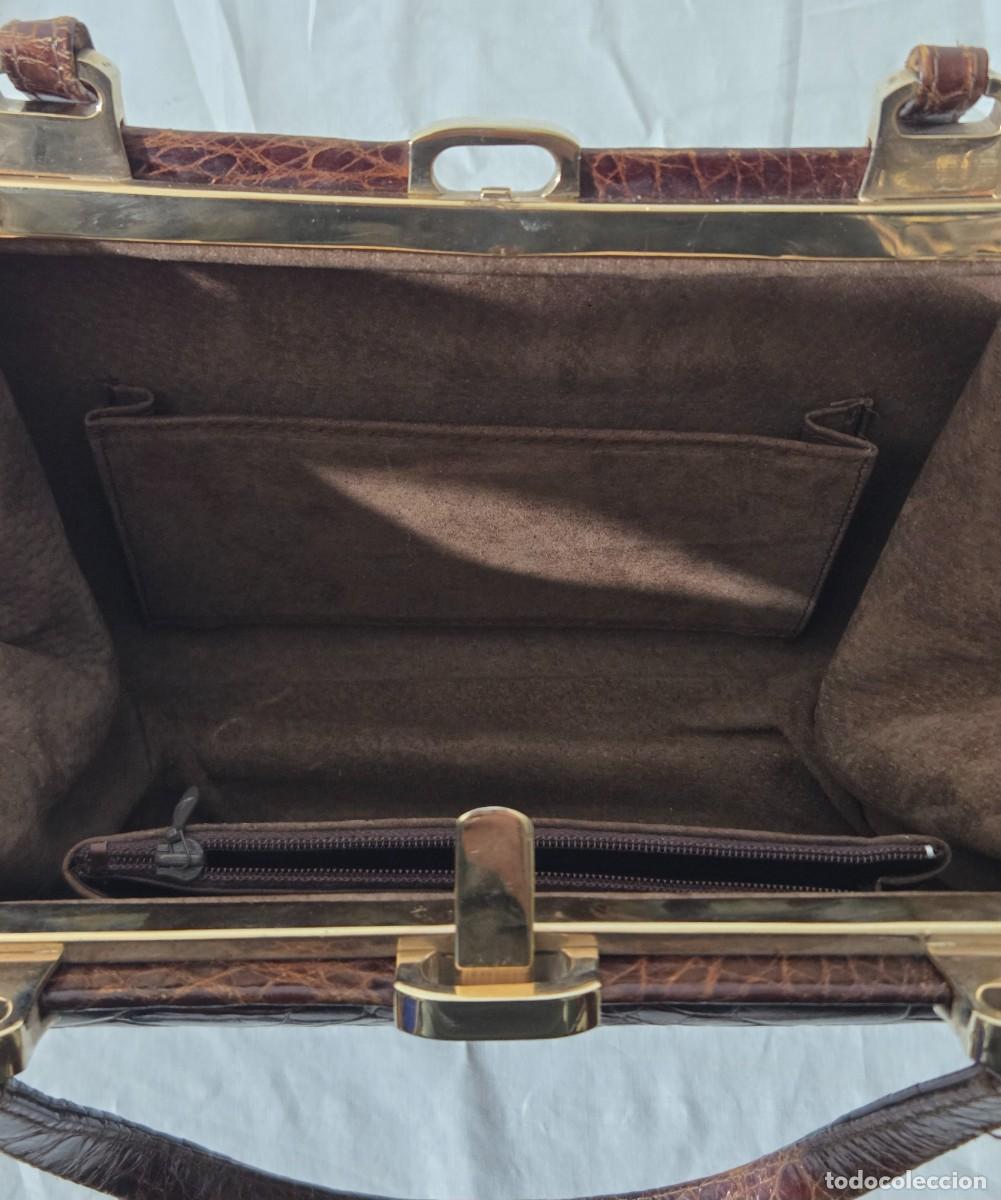 Antig&uuml;edades: Bolso de antebrazo piel de cocodrilo - Foto 14