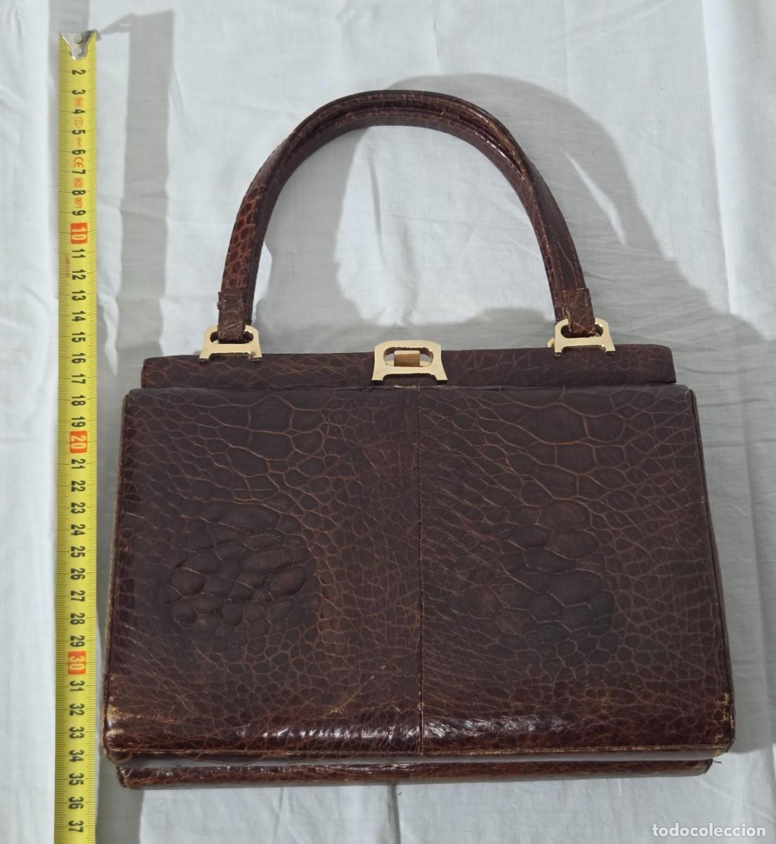 Antig&uuml;edades: Bolso de antebrazo piel de cocodrilo - Foto 15