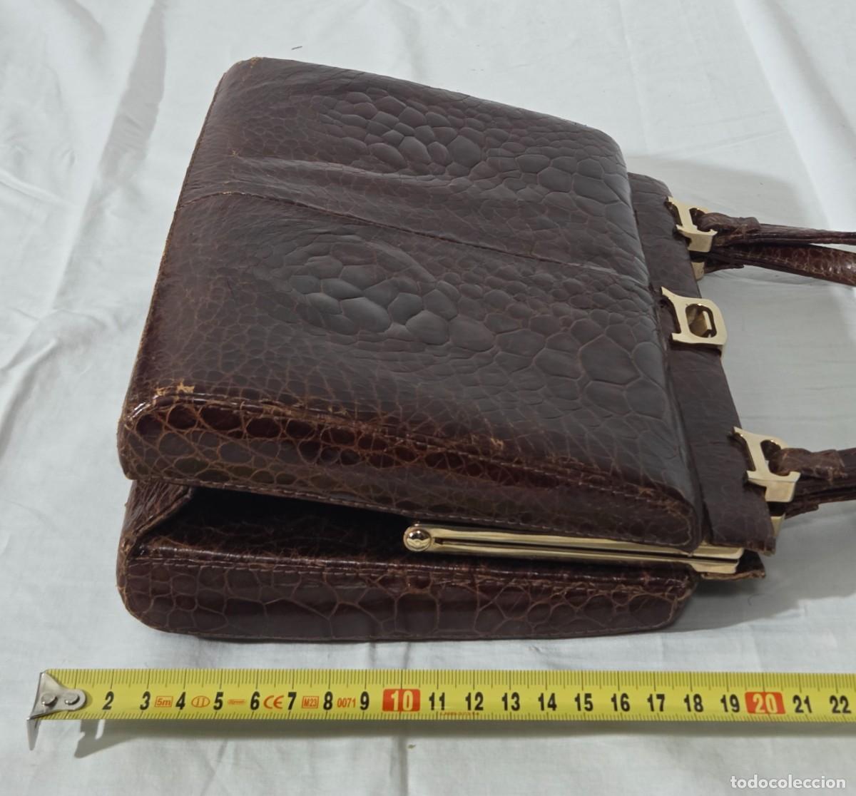 Antig&uuml;edades: Bolso de antebrazo piel de cocodrilo - Foto 18