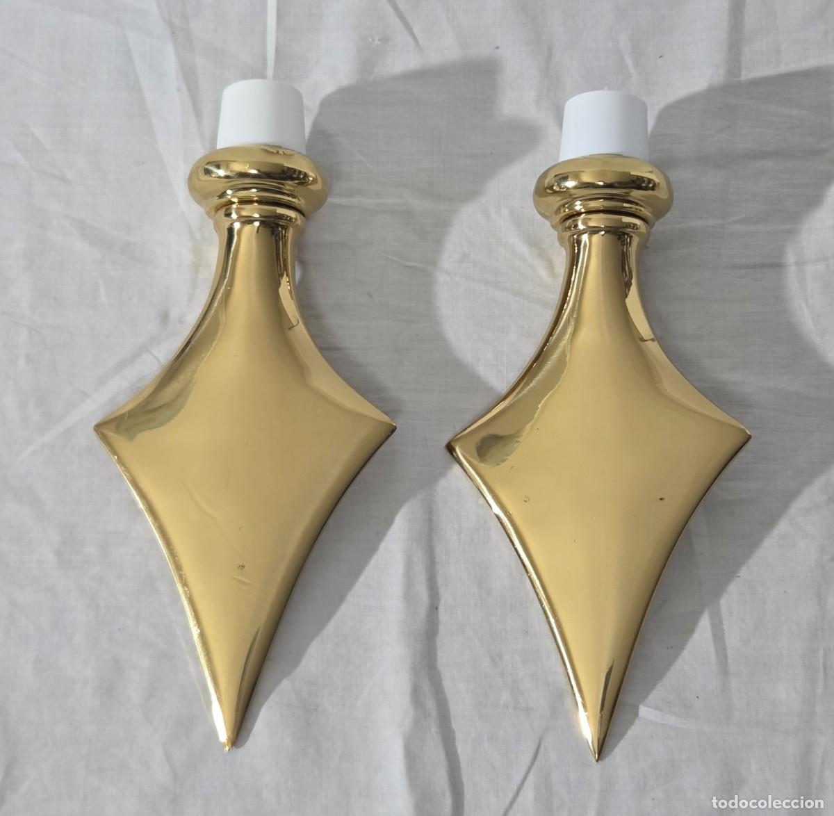 Antig&uuml;edades: Apliques para cortina en forma de lanza, de bronce macizo - Foto 1