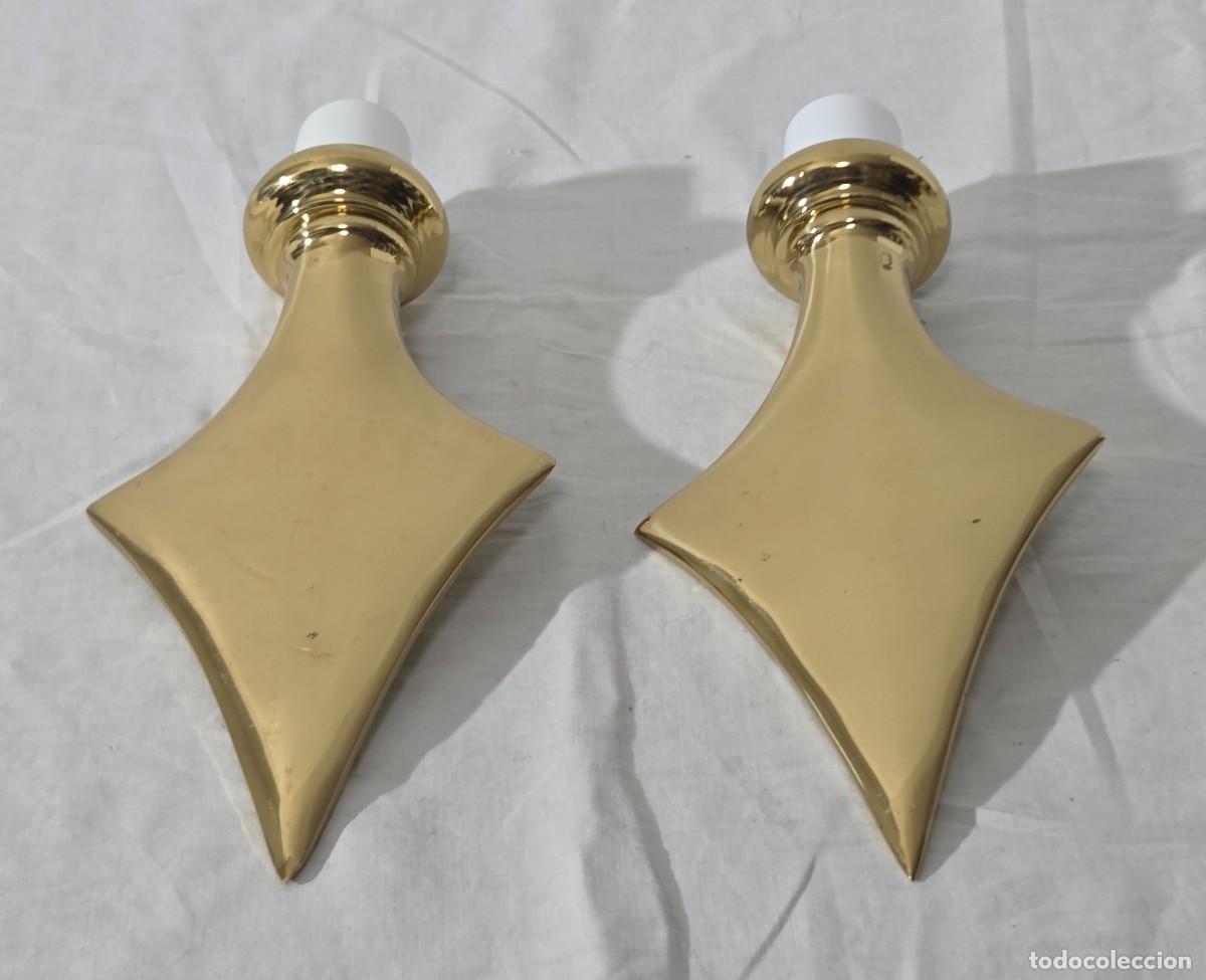 Antig&uuml;edades: Apliques para cortina en forma de lanza, de bronce macizo - Foto 2