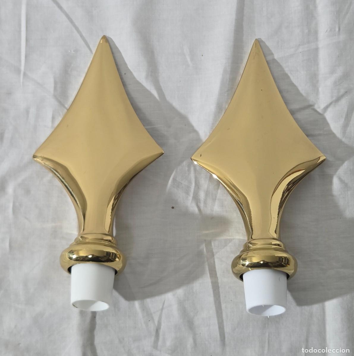 Antig&uuml;edades: Apliques para cortina en forma de lanza, de bronce macizo - Foto 7