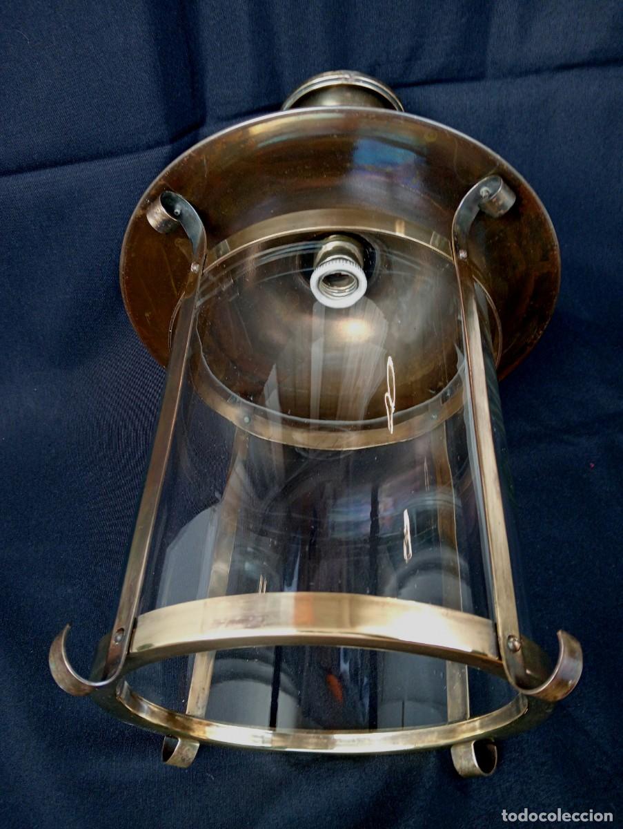 Antig&uuml;edades: ANTIGUO FAROL DE TECHO DE COBRE Y LAT&Oacute;N - Foto 5