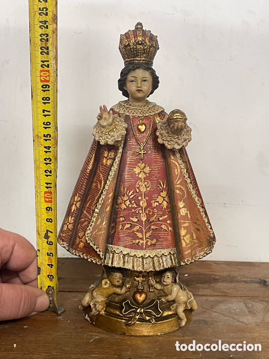 Antig&uuml;edades: Ni&ntilde;o Jes&uacute;s de Praga 24cms - Foto 3