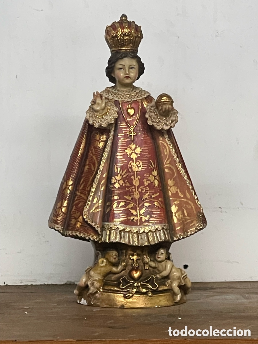 Antig&uuml;edades: Ni&ntilde;o Jes&uacute;s de Praga 24cms - Foto 1