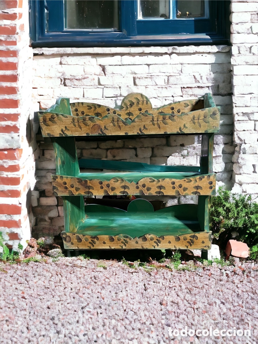 Antig&uuml;edades: Platero antiguo de pino - Foto 3