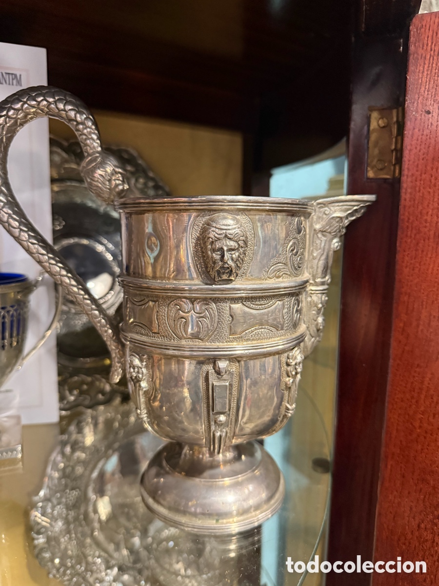 Antig&uuml;edades: Jarra antigua de plata de ley - Foto 3