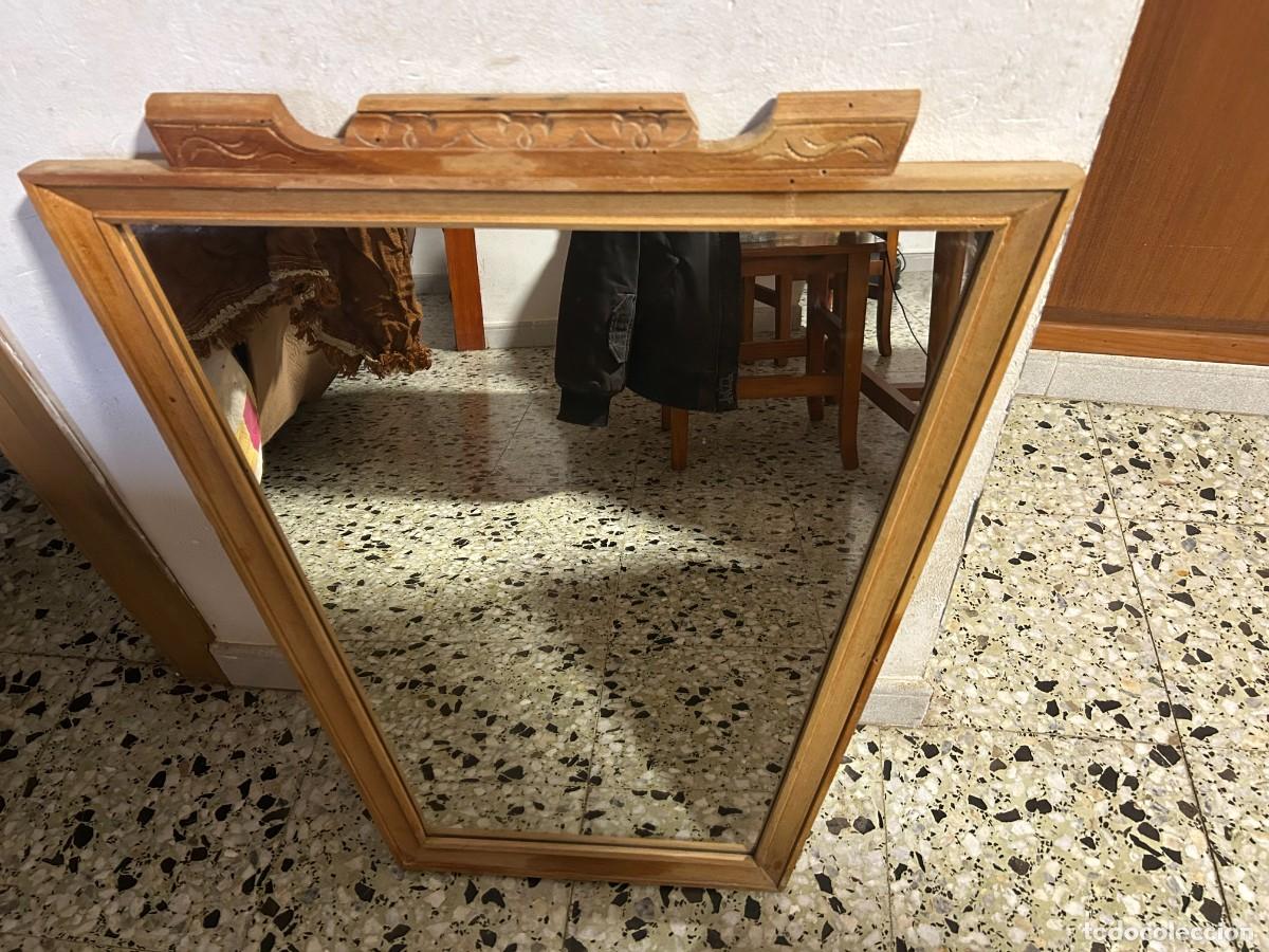 Antig&uuml;edades: Espejo vintage de forma triangular 38 x 62 x 72 - Foto 12