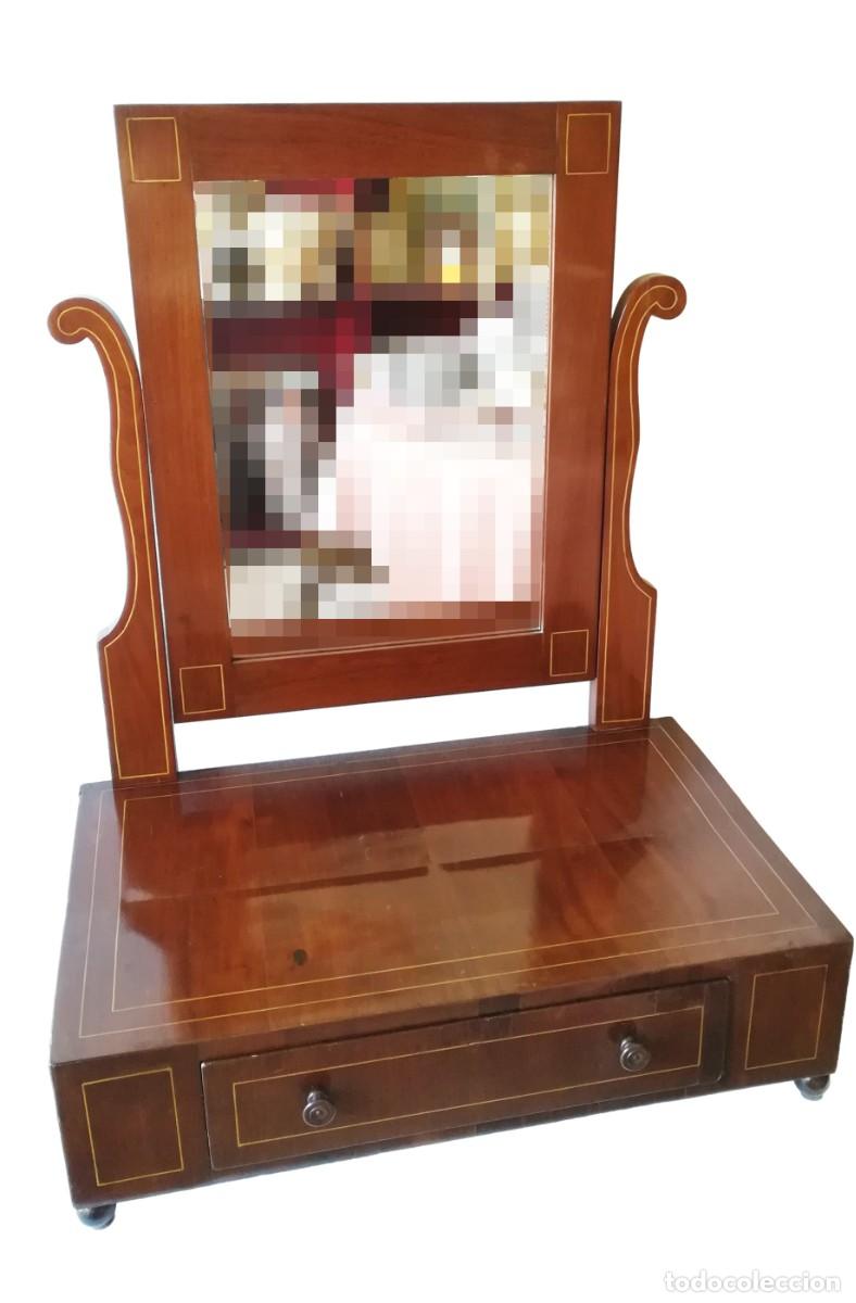 Antig&uuml;edades: TOCADOR ISABELINO DE MADERA DE CAOBA - Foto 1
