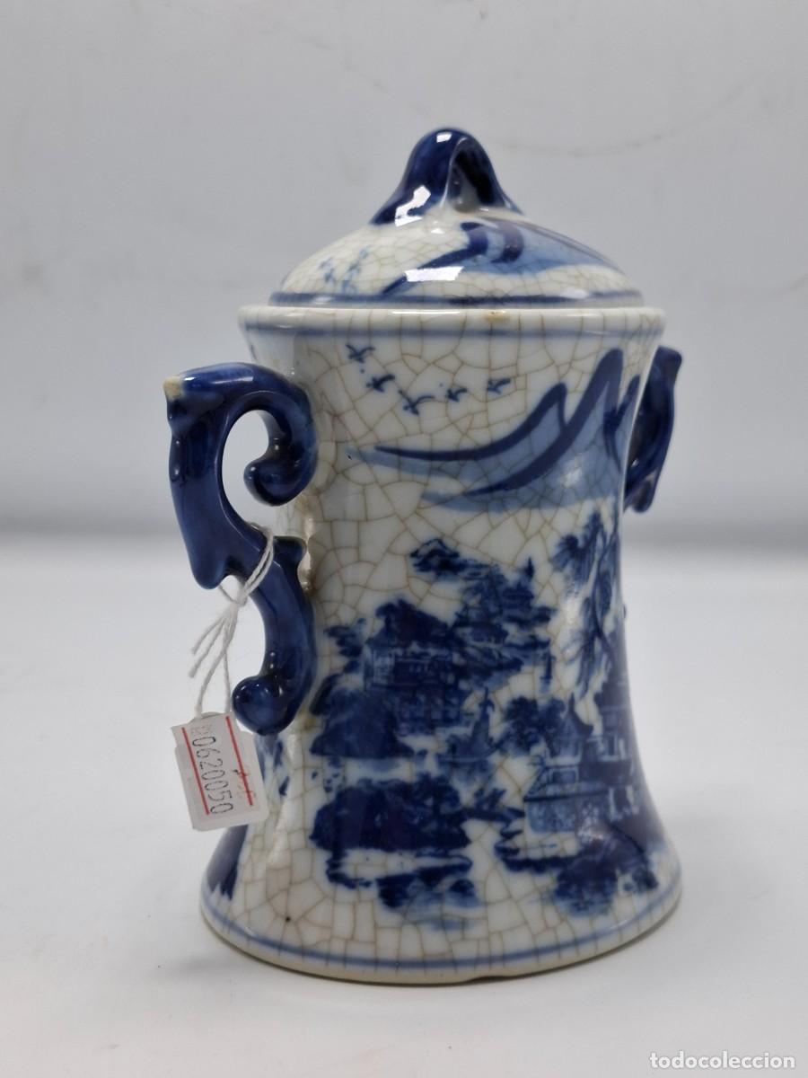 Antig&uuml;edades: + JARRA CHINA CON ASAS AL ESTILO ANTIGUO CON EFECTO CRAQUELE - Foto 3