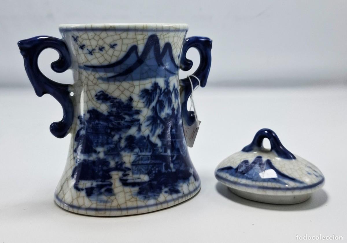 Antig&uuml;edades: + JARRA CHINA CON ASAS AL ESTILO ANTIGUO CON EFECTO CRAQUELE - Foto 4