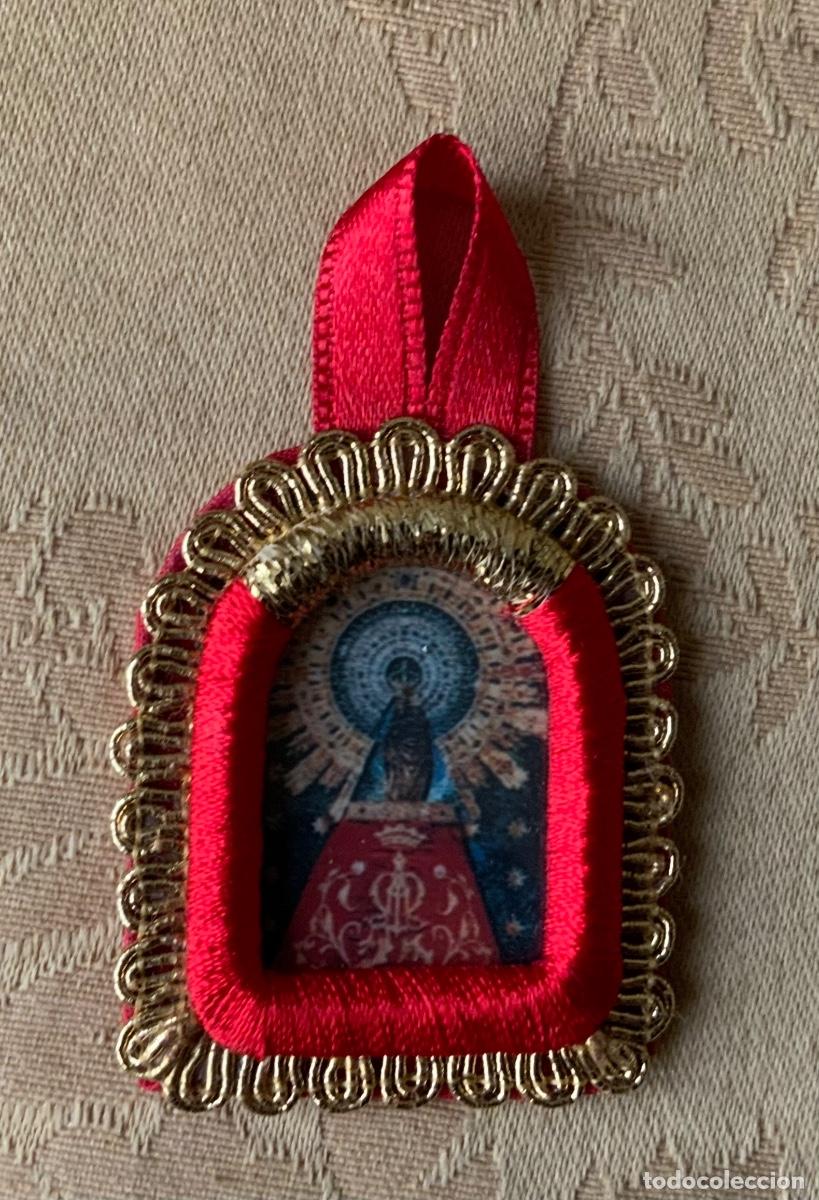 Antig&uuml;edades: ESCAPULARIO DE TELA VIRGEN DEL PILAR - Foto 1