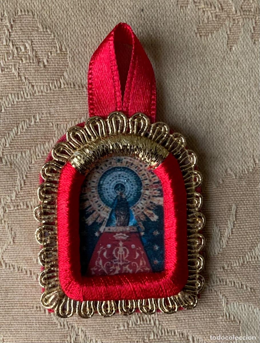 Antig&uuml;edades: ESCAPULARIO DE TELA VIRGEN DEL PILAR - Foto 2