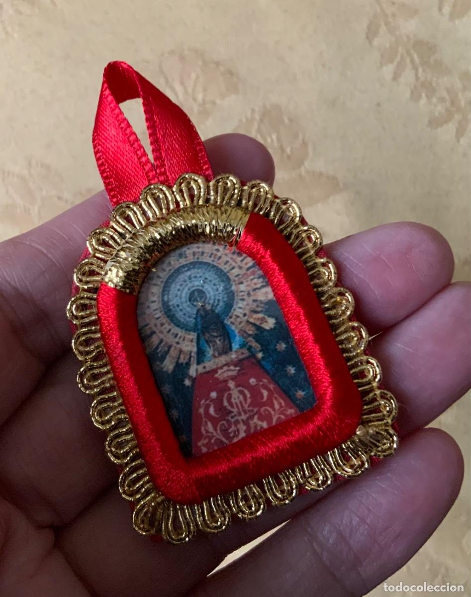 Antig&uuml;edades: ESCAPULARIO DE TELA VIRGEN DEL PILAR - Foto 4