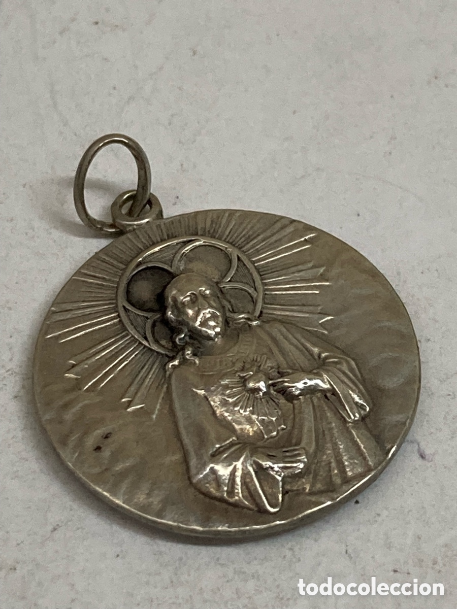 Antig&uuml;edades: Medalla de plata religiosa C491 - Foto 2