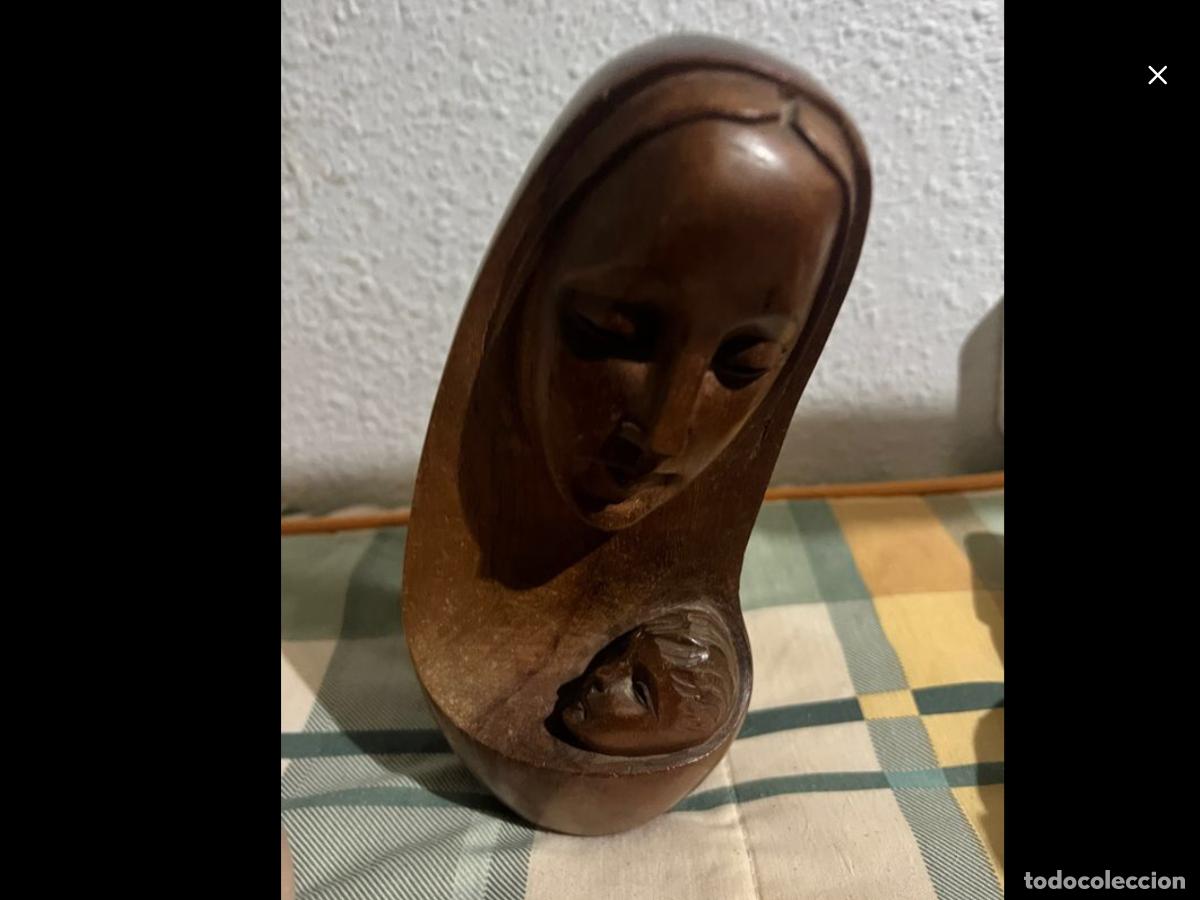 Antig&uuml;edades: Talla de la Virgen con el ni&ntilde;o - Foto 1