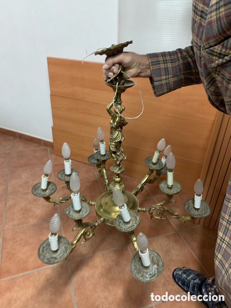 Antig&uuml;edades: L&aacute;mparas de bronce antiguas - Foto 1