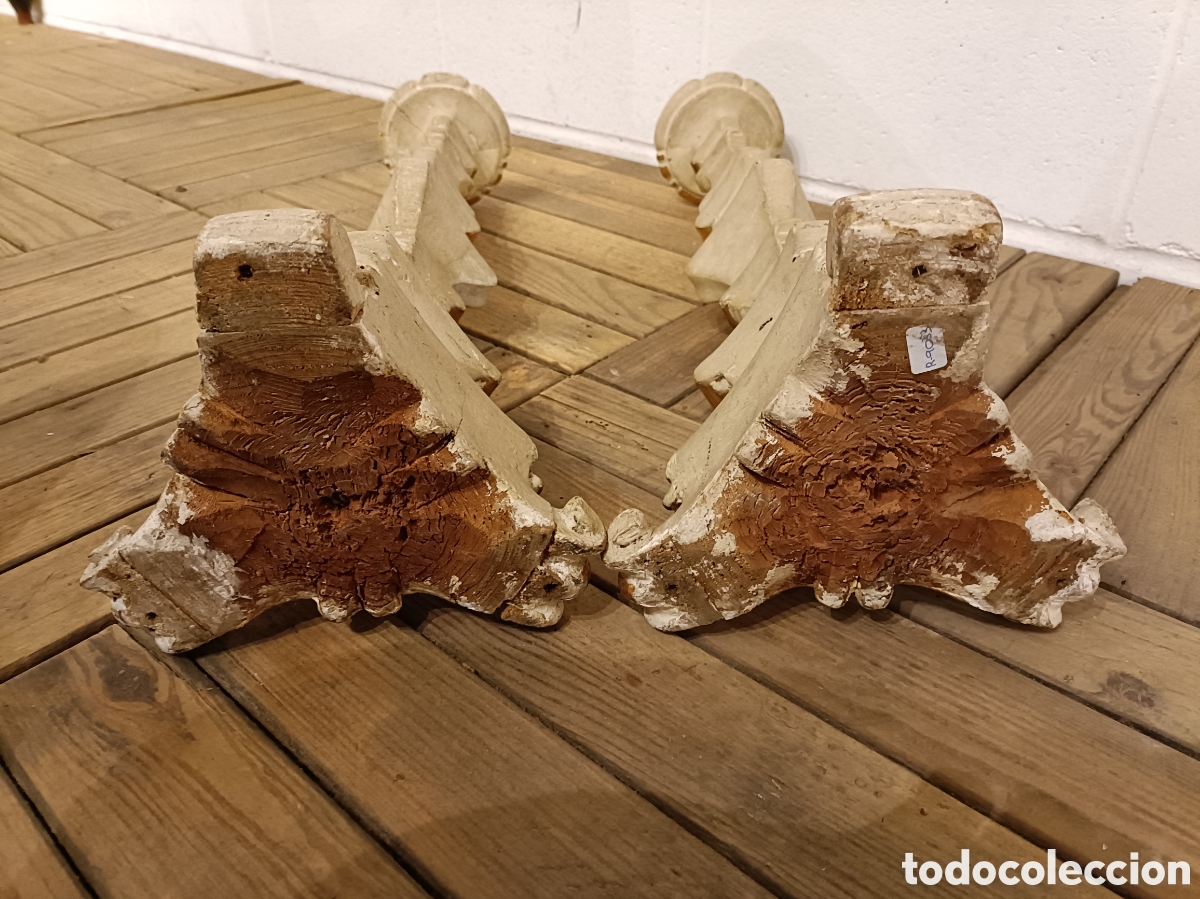 Antig&uuml;edades: Pareja de candelabros antiguos - Foto 6