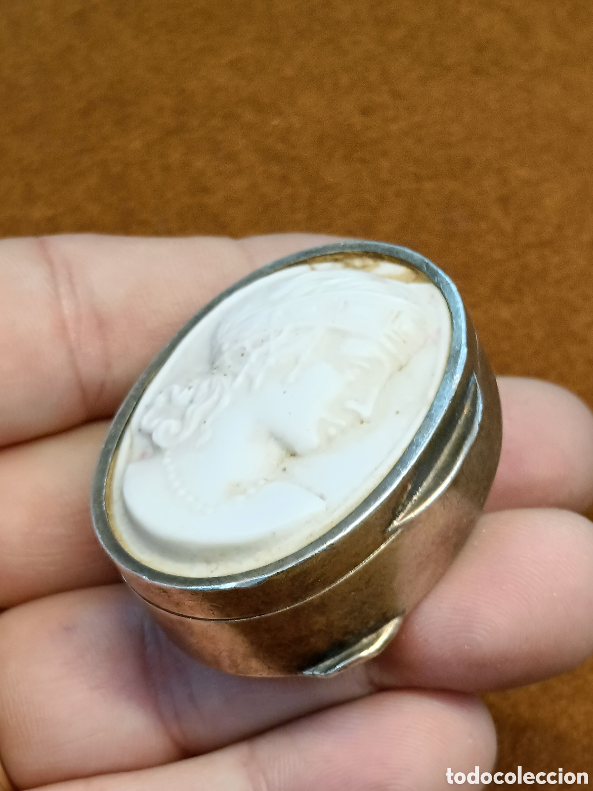 Antig&uuml;edades: ORIGINAL PASTILLERO DE PLATA CON CAMAFEO - Foto 11