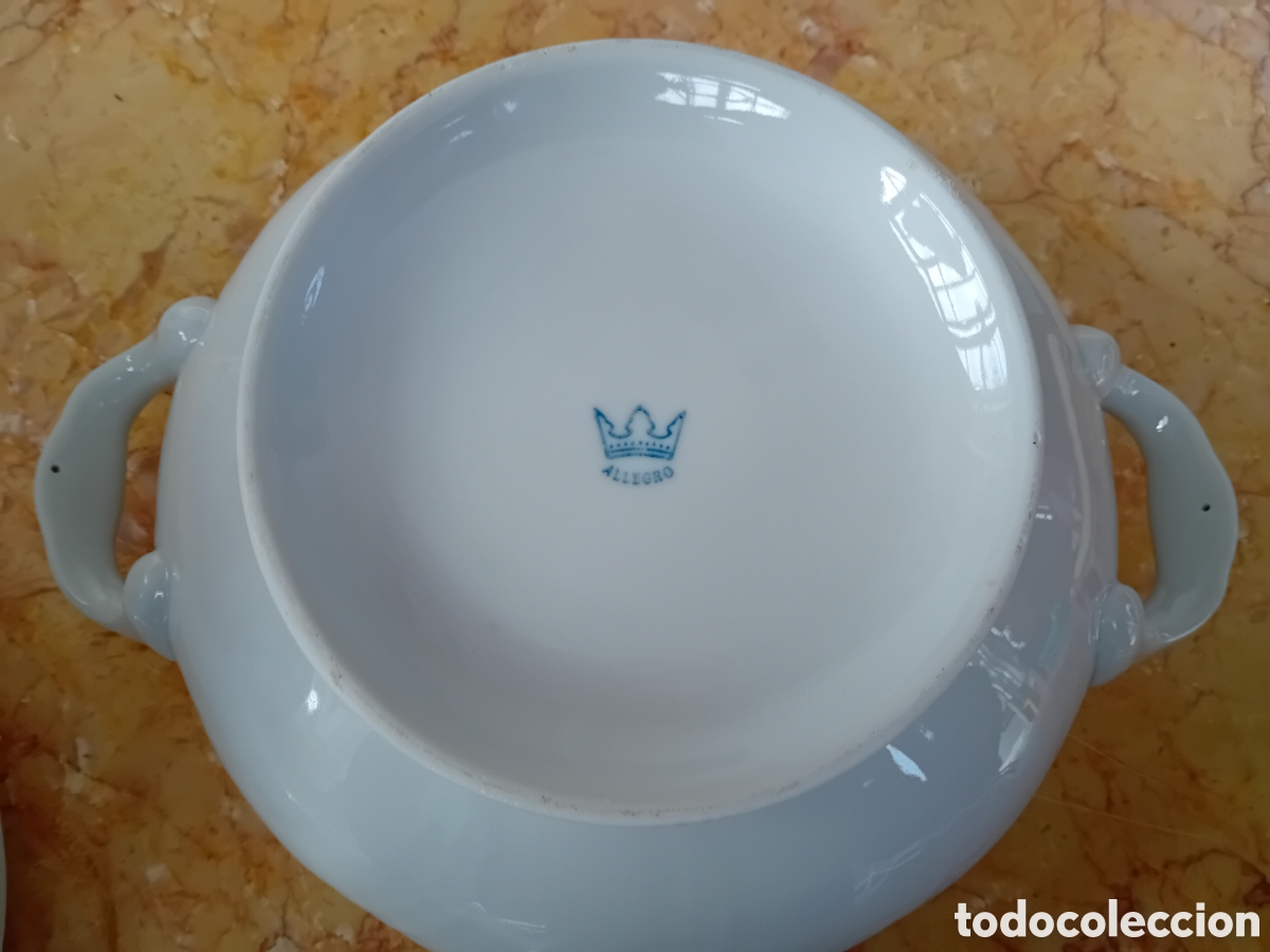Antig&uuml;edades: sopera porcelana marca Allegro - Foto 3
