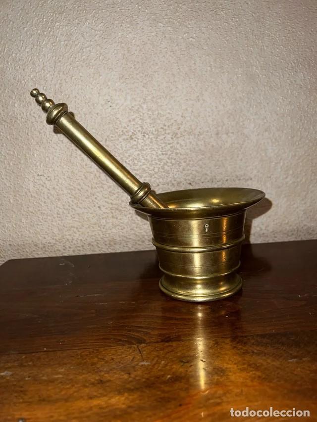 Antig&uuml;edades: Almirez de bronce antiguo - Foto 1