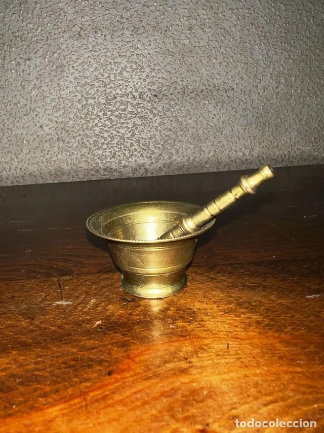 Antig&uuml;edades: Almirez de bronce antiguo peque&ntilde;o - Foto 1