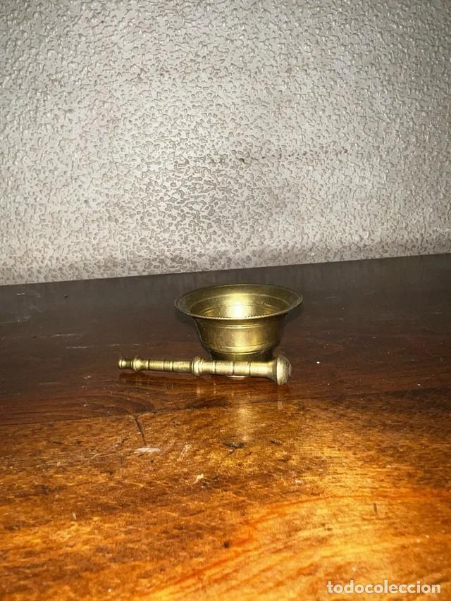 Antig&uuml;edades: Almirez de bronce antiguo peque&ntilde;o - Foto 2