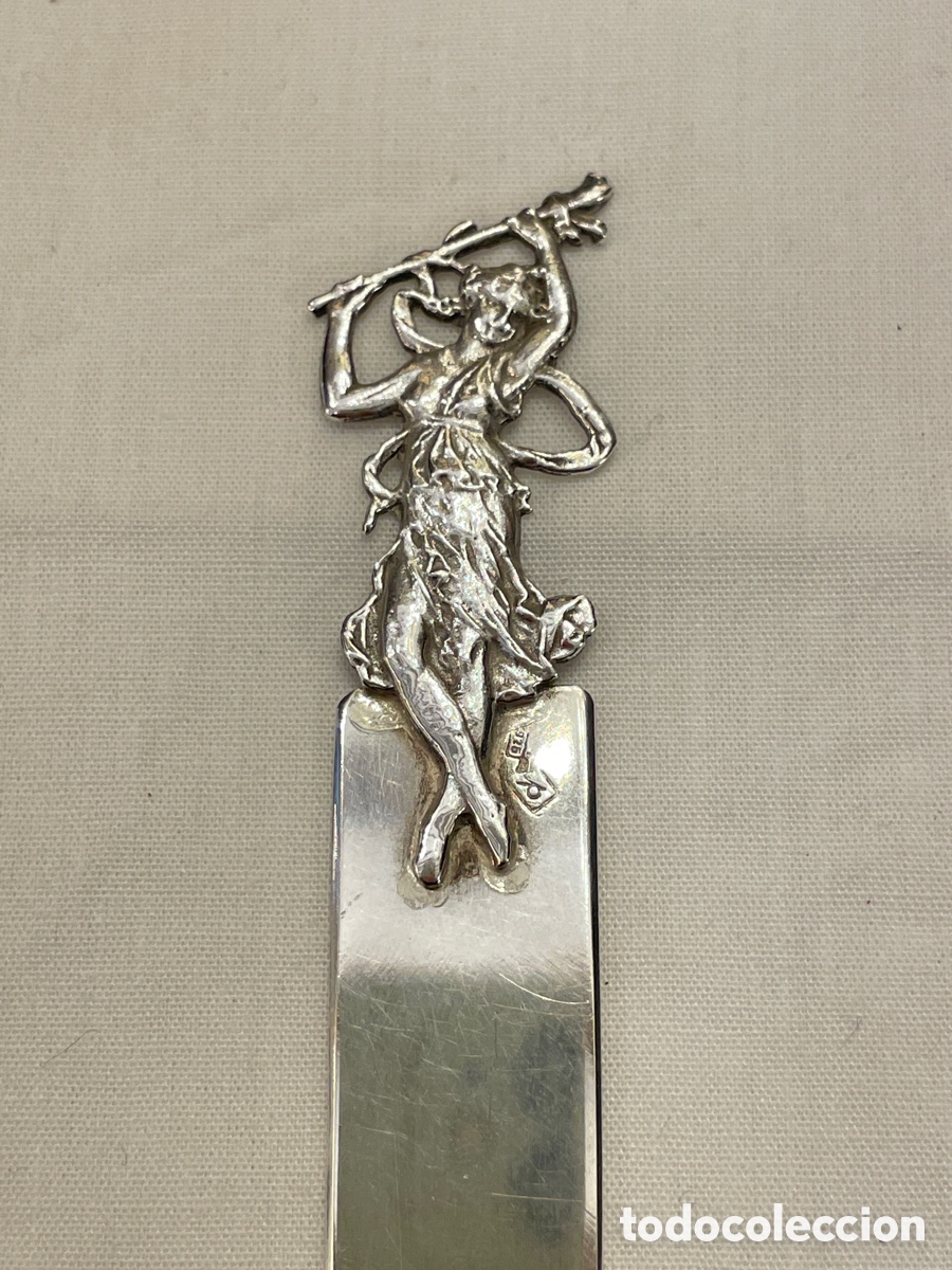 Antig&uuml;edades: Abrecartas plata siglo XIX - Foto 2