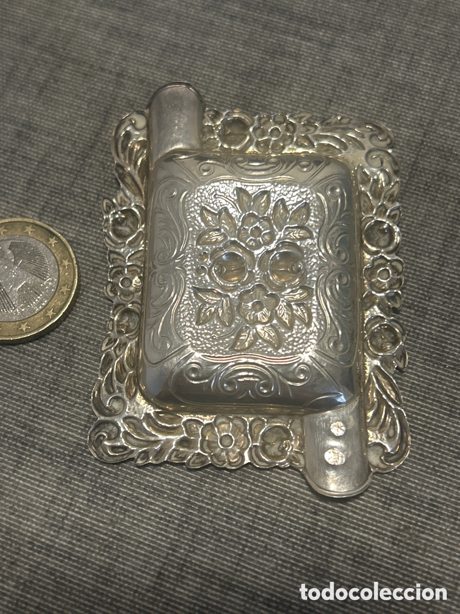 Antig&uuml;edades: Cenicero victoriano de plata - Foto 3