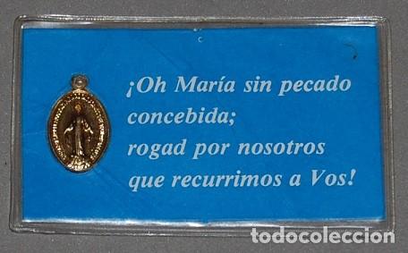 Antig&uuml;edades: TARJETA CON MEDALLA MILAGROSA - Foto 1